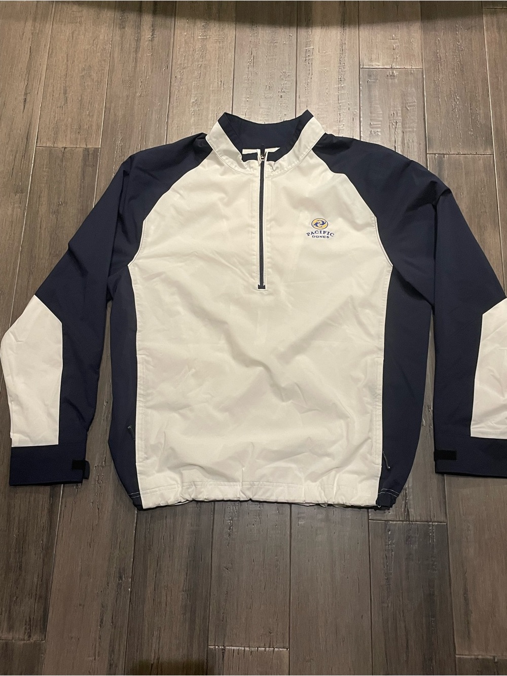 Pacific Dunes Cutter & Buck XL Golf Windbreaker Pullover Jacket Navy White